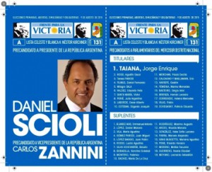 boleta scioli y zanini